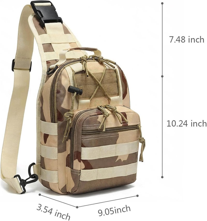 Viriber Tactical Backpack, Waterproof Military Cross-body Molle Sling Shoulder Backpack Chest Bag for Outdoor Every Day Carry CP02 - Image 3
